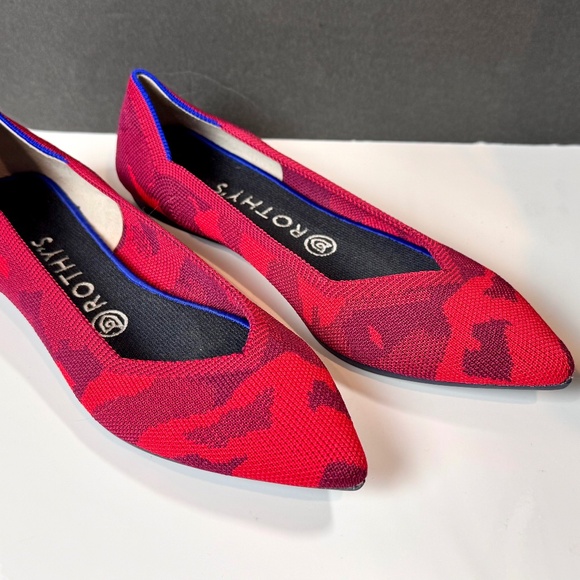 Rothy's Shoes - Rothy's The Point Red Camo Flats Size 8 (Fits 7.5 IMO)